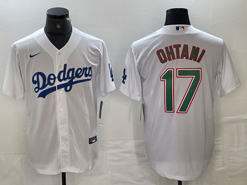Men Los Angeles Dodgers 17 Ohtani White Nike Game MLB Jersey style 16